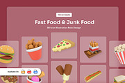 Street Fast Food 3D Icon Pack, a Work Illustration by twinstd (Thumbnail 1 of 6)