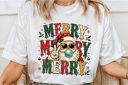 Merry Santa Christmas PNG, a Seasonal Illustration by Canvas Craft (Thumbnail 3 of 6)