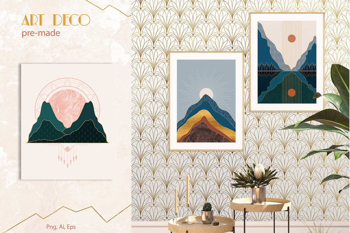 Art Deco Landscape Creator Kit, an Object Graphic by Polli Deeva (Photo 14 of 19)