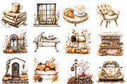 Watercolor Fall in City Clipart, an Illustration by Designworld (Thumbnail 3 of 5)