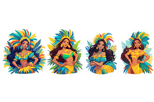 Brazilian carnival dancers. Cartoon, an Object Illustration by Stock-Smart-Start