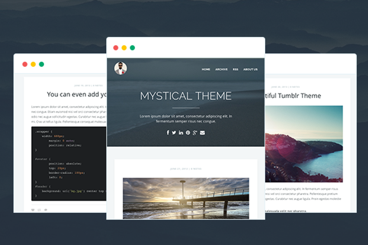 MYSTICAL - Multipurpose Tumblr Theme, a Websites & App Template by WoxThemes (Photo 1 of 5)