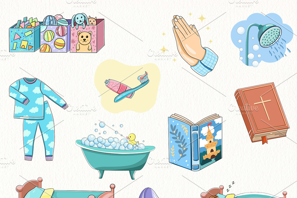 Printable Kids Chore Clip Art PNG, an Education Illustration by svetodesign (Photo 2 of 7)