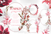 Watercolor Pumpkin Season Clipart, a Seasonal Illustration by ArtCreationsDesign (Thumbnail 18 of 22)