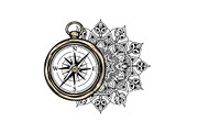Ornamental Compass Rose SVG Bundle, an Illustration by Gaye Art (Thumbnail 18 of 31)