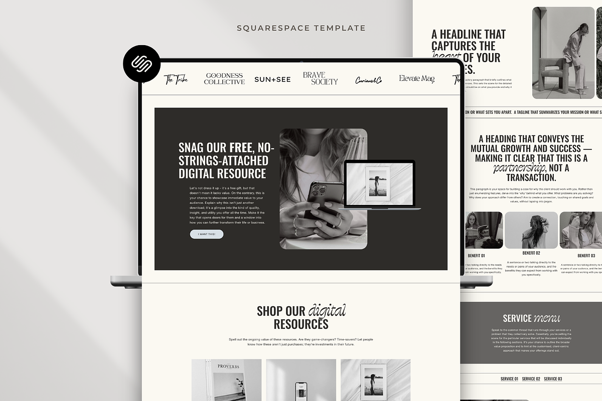 Squarespace Website Template Colette, a Squarespace Template by Candor Templates (Photo 4 of 20)