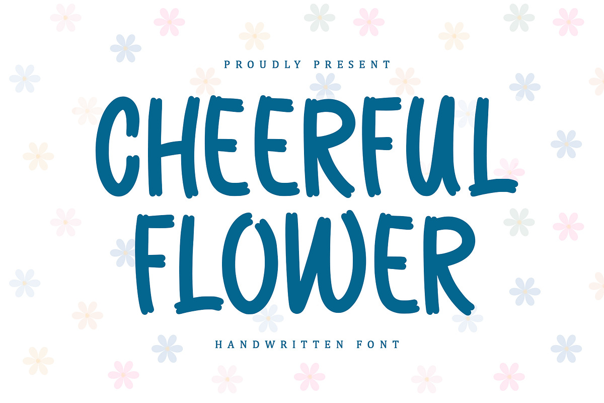 Cheerful Flower | Handwritten font, a Handwritten Font by esamaradany (Photo 1 of 7)