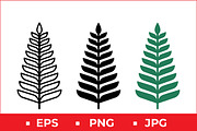 Stylized Leaf Vector Icon Graphic, a Solid Icon by Artonix (Thumbnail 1 of 2)