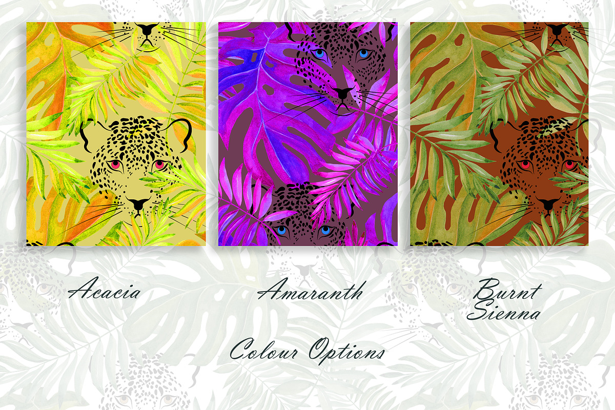 Tropical Leopard Seamless Pattern, a Pattern Graphic by Oksana Dovhopol Art (Photo 4 of 23)