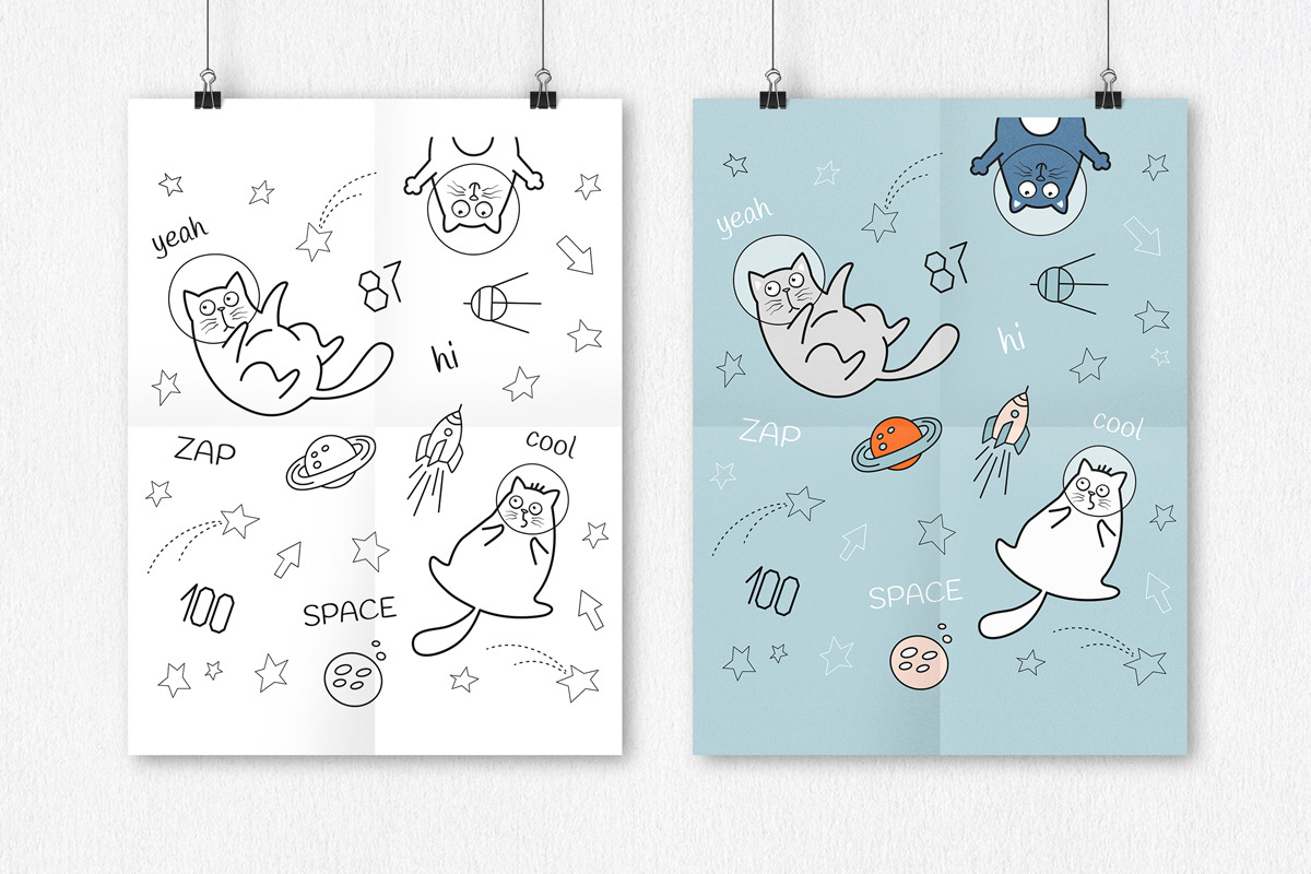 Funny Cat Illustrations Set, an Illustration by Teneresa (Photo 4 of 5)