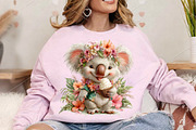 Whimsical Summer Koala Clipart PNG, an Illustration by Canvas Craft (Thumbnail 4 of 7)