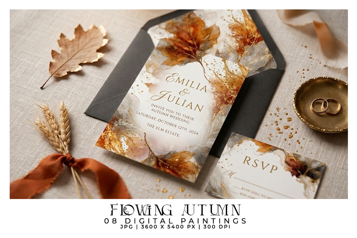 Flowing Autumn, a Seasonal Illustration by Digital Art Creations (Photo 4 of 5)