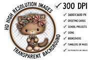 Whimsical Christmas Cat Clipart, an Illustration by Craft Nest (Thumbnail 2 of 10)