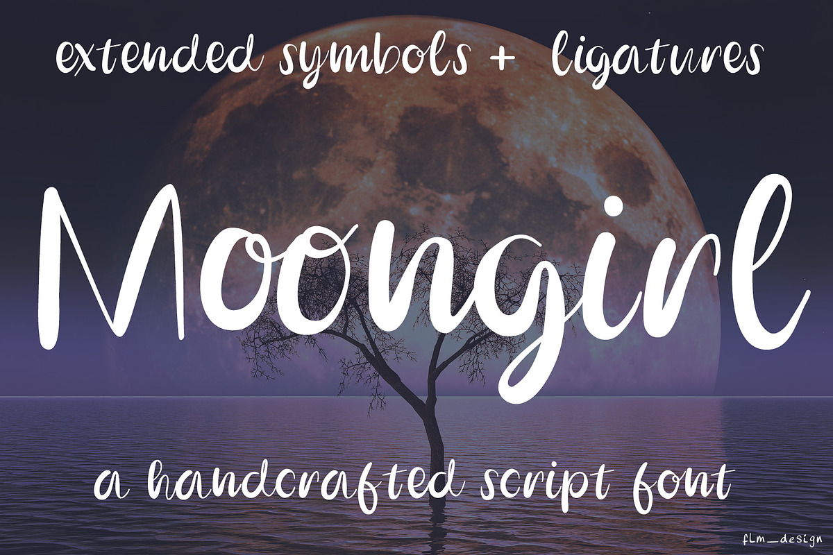 Moongirl Elegant Script Font, a Script Font by Flm__design (Photo 1 of 7)