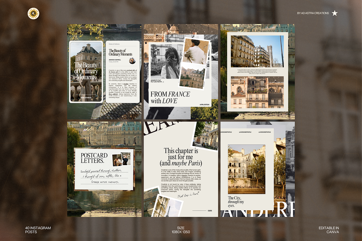 LUMIÈRE | Instagram Post Templates, a Social Media Template by Ad Astra Creations (Photo 2 of 5)