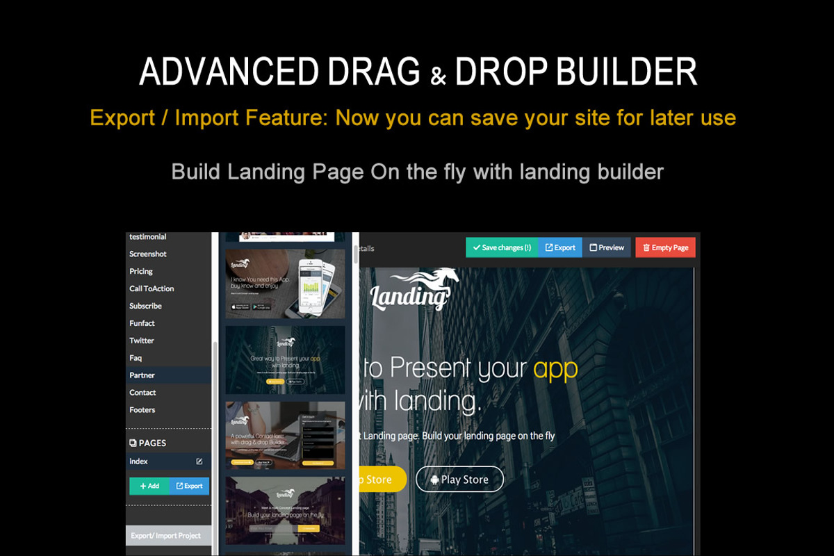 Bootstrap Template With Page Builder, a Bootstrap Template by XpeedStudio (Photo 2 of 4)