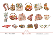 Cozy Autumn Clipart Bundle, a Seasonal Illustration by MockupWizard (Thumbnail 2 of 5)