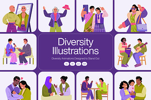 Animated Diversity Illustrations Art, a Person Illustration by Brickclay