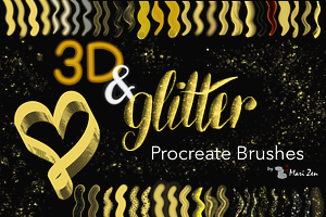 Procreate Glitter Brush And 3D