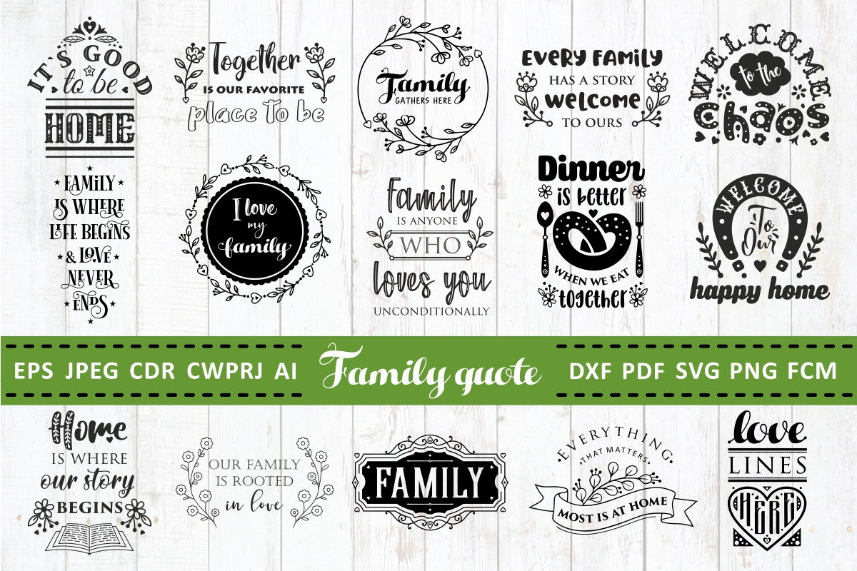 Family Quotes SVG cut files. Bundle, an Object Graphic by Zoya Miller (Photo 1 of 14)