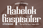 Rabelok Gaspisofer, a Serif Font by QR Design Studio (Thumbnail 1 of 9)