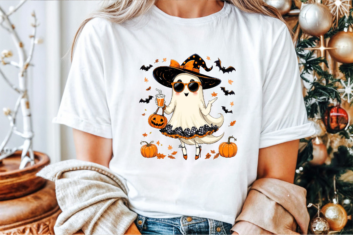 Cute Funny Ghost Pumpkin Halloween P, an Illustration by Sublimation Artist (Photo 5 of 9)