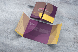 1125.5 Gatefold Brochure Mockups