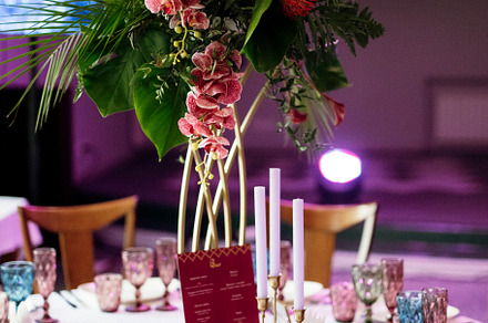 decoration of the banquet hall in colors of the Maracan style, a Holiday Photo by Weddings, People, Travel
