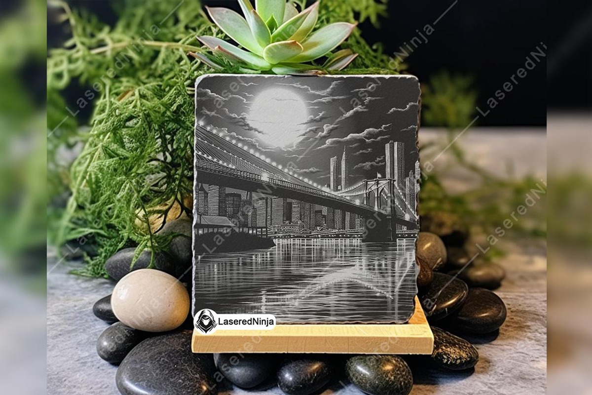 Brooklyn Bridge River NYC Landscape, a Background Graphic by LaseredNinja (Photo 7 of 7)