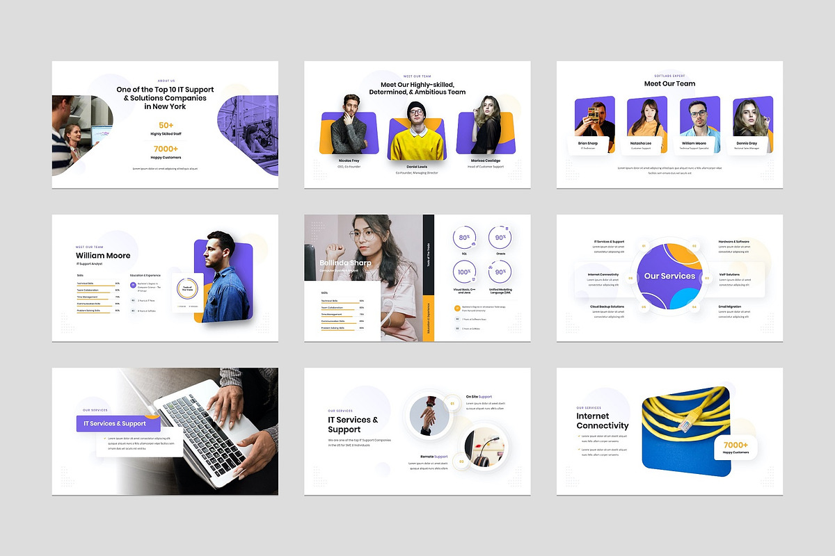 IT Solutions & Services Powerpoint, a Presentation Template by Flat Icons