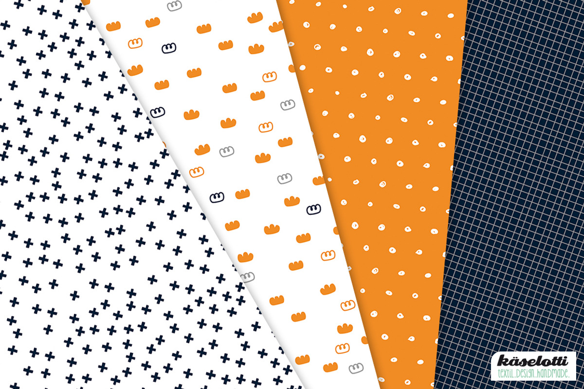 Sloth orange Digital Paper & Clipart, a Pattern Graphic by kaeselotti (Photo 4 of 5)