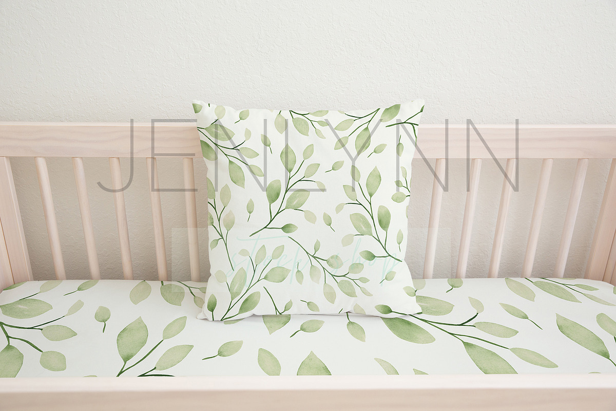 White Pillow + Sheets Mockup #NN36, a Product Mockup by JENLYNN Stock Shop (Photo 2 of 5)