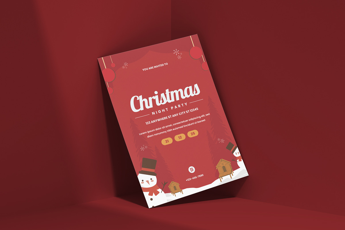 Christmas - Party Invitation, a Print Template by VUNIRA (Photo 2 of 2)