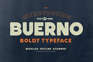 Buerno- Boldy Typeface, a Handwritten Font by Bentype Studio