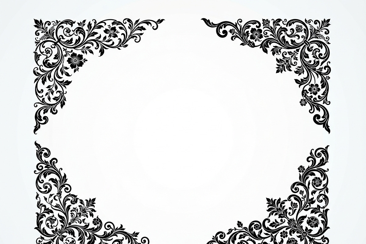 30 Elegant Floral Corner Design, a Decorative Illustration by Amazin_art (Photo 6 of 13)