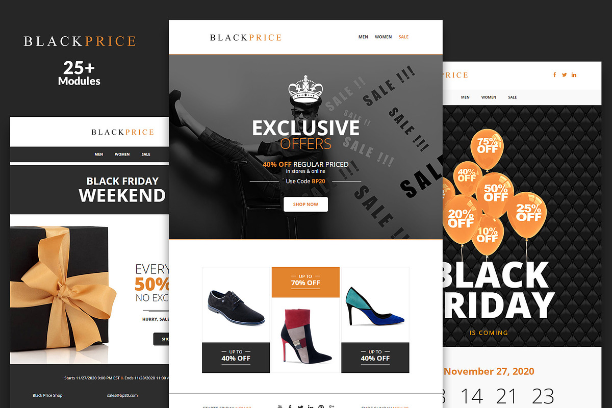 BlackPrice Email Template + Builder, an Email Template by WEB4PRO