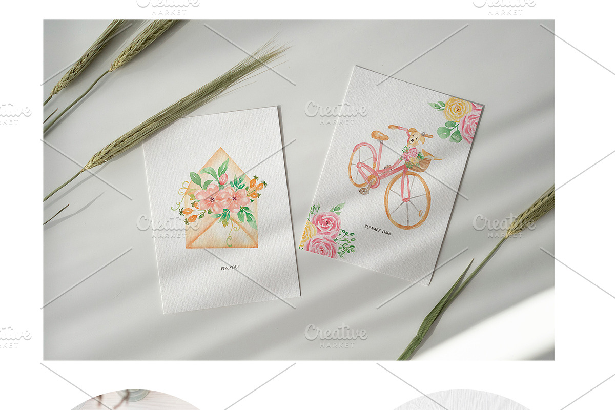 Watercolor Flower Shop Set, a Decorative Illustration by MayaNavits (Photo 5 of 6)