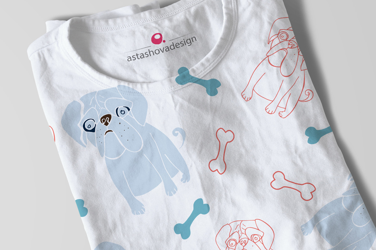 Dogs pattern, a Pattern Graphic by astashovadesign (Photo 3 of 10)