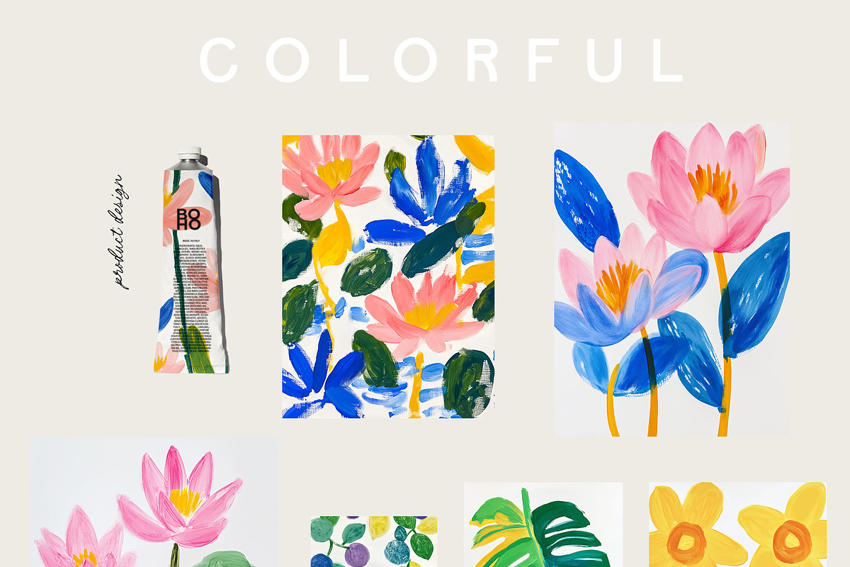 COLORFUL ABSTRACT Prints & Textures, a Background Graphic by Lana Elanor (Photo 5 of 10)