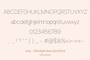 Airy - Ultralight Minimalist Font, a Font by OPY ArtStudio (Thumbnail 5 of 5)