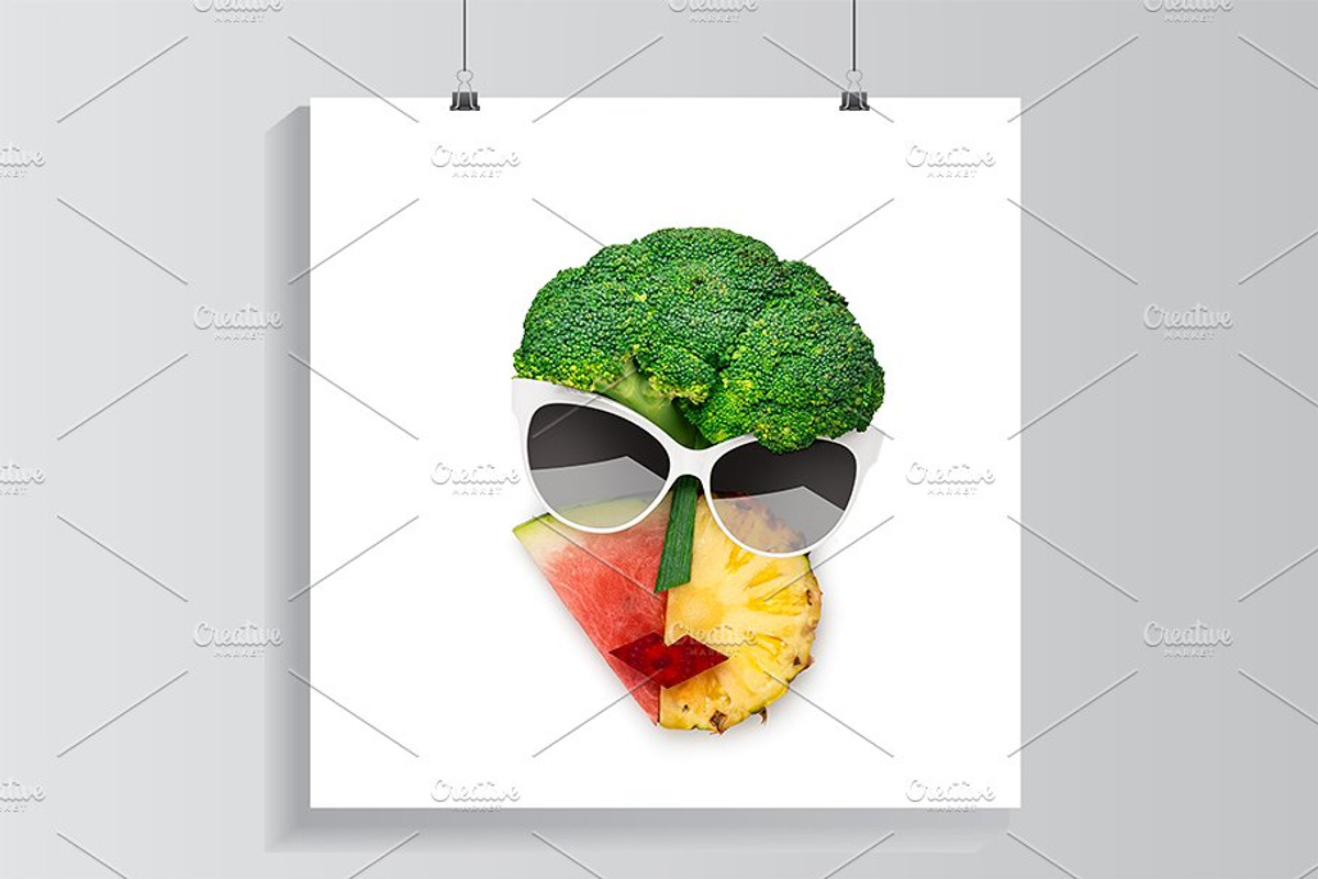 Tasty art featuring fruits, face, and sunglasses, a Food & Drink Photo by © Fisher Photostudio (Photo 5 of 13)