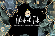 Alcohol Ink Brushes for procreate, a Brush Add-On by Natalya_Mona_Art (Thumbnail 4 of 10)