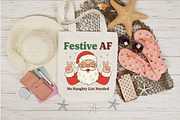 Retro Santa Christmas PNG, an Illustration by Designking (Thumbnail 2 of 4)