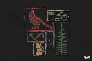 Vintage Woodland Animals Nature