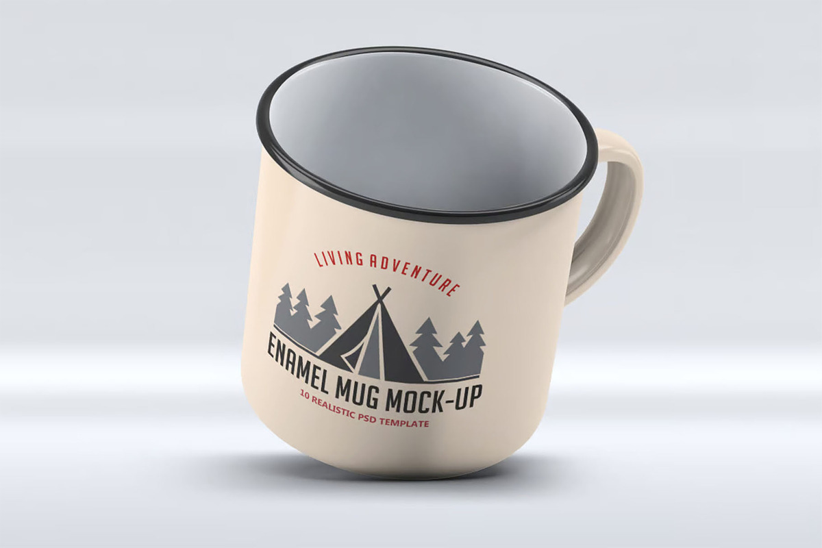 Enamel Mug Mock-Up, a Cups & Container Mockup by DesignRushMarket (Photo 4 of 7)