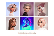 Girls Avatar Set, a Graphic by NadyaKo (Thumbnail 5 of 5)