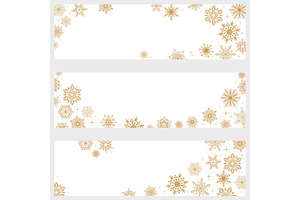 Vector banners with snowflakes, a Decorative Illustration by RODINA