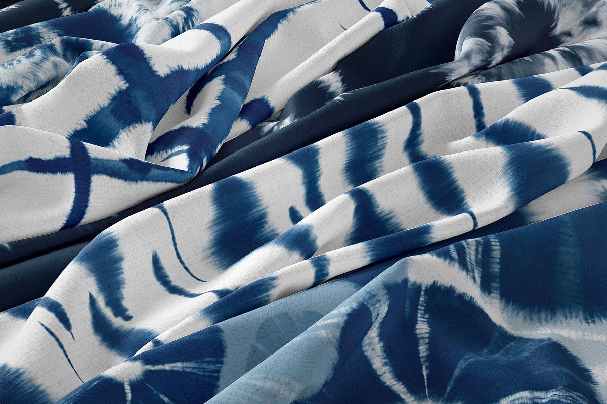 Shibori Watercolor Tie Dye Stamps, a Brush Add-On by OlgaRom (Photo 7 of 10)