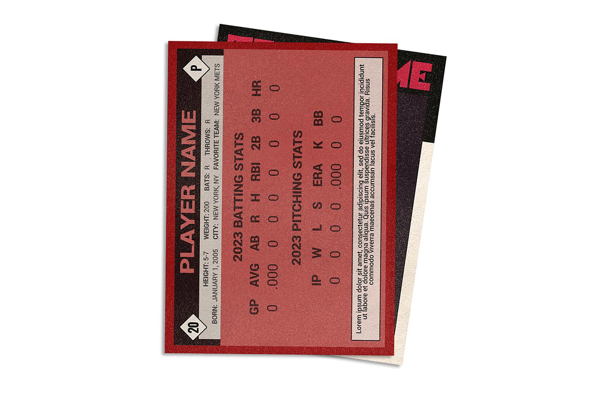 Classic '86 Baseball Card Template, a Design Template by Sports Card Templates (Photo 2 of 2)