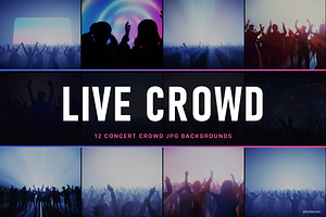 Live Crowd - 12 JPG Backgrounds